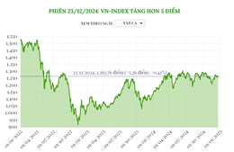 Phiên 23/12/2024: VN-Index tăng hơn 5 điểm