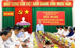 Công bố Quyết định kiểm tra của Bộ Chính trị, Ban Bí thư đối với Ban Thường vụ Tỉnh ủy Ninh Thuận