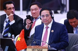 Thủ tướng Phạm Minh Chính phát biểu tại phiên Đối thoại với đại diện Hội đồng Tư vấn kinh doanh ASEAN