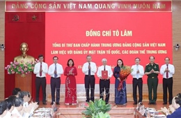 Tổng Bí thư Tô Lâm làm việc với Đảng ủy Mặt trận Tổ quốc, các đoàn thể Trung ương