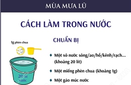 Xử lý nước ăn, uống trong mùa mưa lũ: Cách làm trong nước