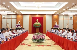 Tổng Bí thư chủ trì cuộc làm việc của Bộ Chính trị với Ban Thường vụ Thành uỷ Hà Nội