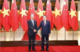 Chủ tịch Quốc hội Trần Thanh Mẫn đón, hội đàm với Ủy viên trưởng Nhân đại toàn quốc Trung Quốc Triệu Lạc Tế 