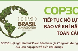 COP30 tiếp tục nỗ lực bảo vệ khí hậu toàn cầu