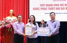 TP Hồ Chí Minh tiếp nhận hàng trăm tỷ đồng ủng hộ đồng bào bị thiên tai