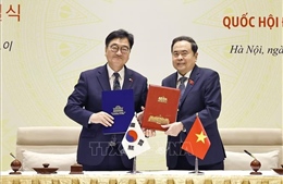 Lễ ký kết Biên bản ghi nhớ hợp tác Quốc hội hai nước Việt Nam - Hàn Quốc