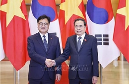 Chủ tịch Quốc hội đón và hội đàm với Chủ tịch Quốc hội Đại Hàn Dân Quốc