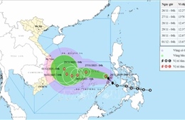 Dự báo bão số 15 sẽ tăng thêm 2 cấp trong 24 giờ tới