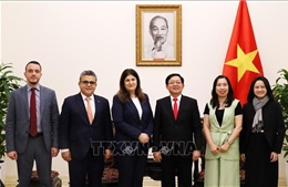 Phó Thủ tướng Hồ Quốc Dũng tiếp Bộ trưởng Ngoại giao và Kiều dân Palestine