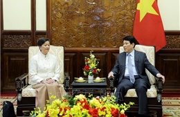 Chủ tịch nước Lương Cường tiếp Đại sứ Campuchia chào từ biệt