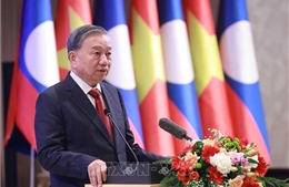 Tổng Bí thư Tô Lâm dự chiêu đãi cấp Nhà nước do Tổng Bí thư, Chủ tịch nước Lào và Phu nhân chủ trì