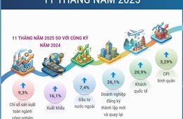 11 tháng năm 2025: Kinh tế Việt Nam duy trì xu hướng tích cực