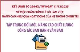 Kết luận số 226-KL/TW: Tập trung đổi mới, nâng cao chất lượng công tác ban hành văn bản