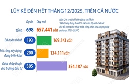Năm 2025: Hoàn thành hơn 102.000 căn nhà ở xã hội, vượt chỉ tiêu đề ra