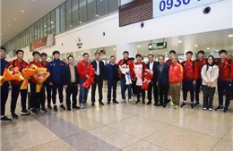 Lãnh đạo Cục Thể dục thể thao đón đội tuyển U23 Việt Nam tại sân bay quốc tế Nội Bài
