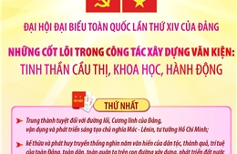 Những cốt lõi trong công tác xây dựng văn kiện: Tinh thần cầu thị, khoa học, hành động