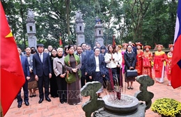 Phu nhân của Tổng Bí thư Tô Lâm cùng Phu nhân của Tổng Bí thư, Chủ tịch nước Lào đến thăm tỉnh Ninh Bình 