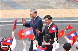 Tổng Bí thư Tô Lâm chủ trì Lễ đón Tổng Bí thư, Chủ tịch nước Lào Thongloun Sisoulith