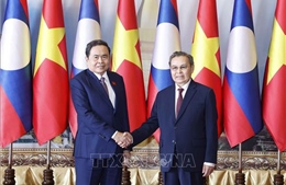 Chủ tịch Quốc hội Trần Thanh Mẫn gặp Chủ tịch Quốc hội Lào