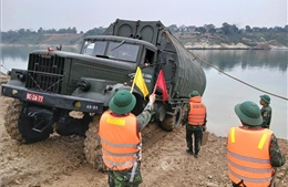 Phú Thọ dự kiến đưa vào sử dụng cầu phao sông Lô từ 6h ngày 16/2