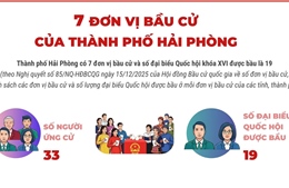 7 đơn vị bầu cử của thành phố Hải Phòng