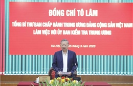 Tổng Bí thư Tô Lâm làm việc với Ủy ban kiểm tra Trung ương 