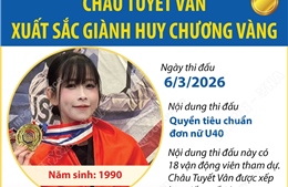 Châu Tuyết Vân giành Huy chương Vàng quyền tiêu chuẩn đơn nữ U40