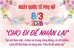 Ngày Quốc tế Phụ nữ 8/3/2026: 'Cho đi để nhận lại'