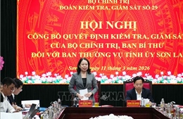 Công bố quyết định kiểm tra, giám sát đối với Ban Thường vụ Tỉnh ủy Sơn La