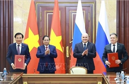 Thủ tướng Chính phủ Phạm Minh Chính hội đàm với Thủ tướng Chính phủ Liên bang Nga