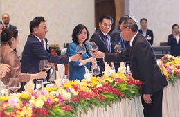 Thường trực Ban Bí thư Trần Cẩm Tú dự chiêu đãi trọng thể của Nhà nước Lào 