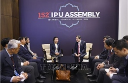 Chủ tịch Quốc hội Trần Thanh Mẫn tiếp Phó Chủ tịch Quốc hội Lào Sounthone Xayachak 