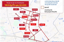 Phân luồng giao thông phục vụ Chương trình nghệ thuật chính luận “Âm vang Tổ quốc”