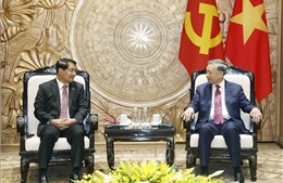 Tổng Bí thư, Chủ tịch nước Tô Lâm tiếp Bí thư Thành ủy, Chủ tịch Hội đồng nhân dân Thủ đô Viêng Chăn (Lào)
