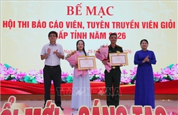 Bế mạc Hội thi Báo cáo viên, tuyên truyền viên giỏi tỉnh Quảng Ngãi năm 2026