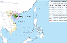Áp thấp nhiệt đới tiếp tục đổi hướng, cách đặc khu Bạch Long Vĩ khoảng 110 km