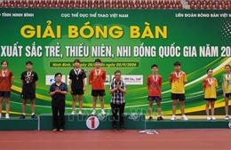 Bế mạc Giải bóng bàn các cây vợt xuất sắc trẻ, thiếu niên, nhi đồng quốc gia 2026