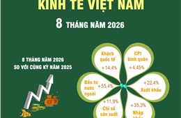 Kinh tế Việt Nam 8 tháng năm 2026