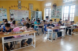 Thanh Hóa: Học sinh điểm trường Ngọc Đỉnh được bố trí trở lại học bình thường