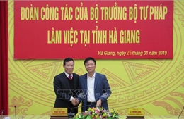 Đoàn công tác Bộ Tư pháp làm việc tại tỉnh Hà Giang