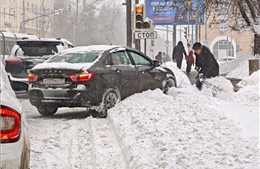 Bão tuyết lịch sử ở Moskva gây tê liệt giao thông