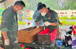 Cao Bằng tổ chức lấy mẫu ADN tại 7 phần mộ liệt sĩ chưa xác định được thông tin