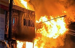 Cháy chợ Đắk Sắk ở Lâm Đồng, thiệt hại hơn 4 tỷ đồng