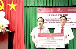 Agribank Bến Tre tài trợ 7 tỷ đồng xây dựng trường mầm non Trần Văn Ơn 