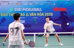 Đông đảo nhà báo, nghệ sĩ, doanh nhân dự Giải Pickleball Báo Thể thao và Văn hóa