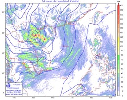 Vùng áp thấp nhiệt đới suy yếu từ bão số 2 đã vào Thanh Hóa, gây mưa lớn