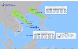 Áp thấp nhiệt đới và vùng áp thấp nhiệt đới hoạt động song song trên biển Đông, có thể xuất hiện bão