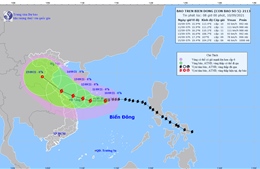 Bão Conson sẽ tương tác với bão Chanthu, gây mưa lớn vùng ven biển Quảng Trị 
