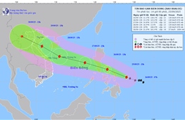 Khoảng đêm 26/9, bão Bualoi sẽ đi vào Biển Đông