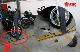 Người dân e ngại cháy nổ tại các quán cà phê cho sạc xe điện tự phát